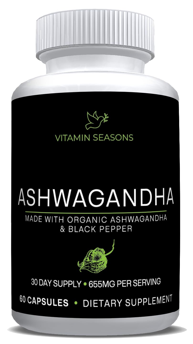 VITAMIN SEASONS Ashwagandha Capsules 60 Count