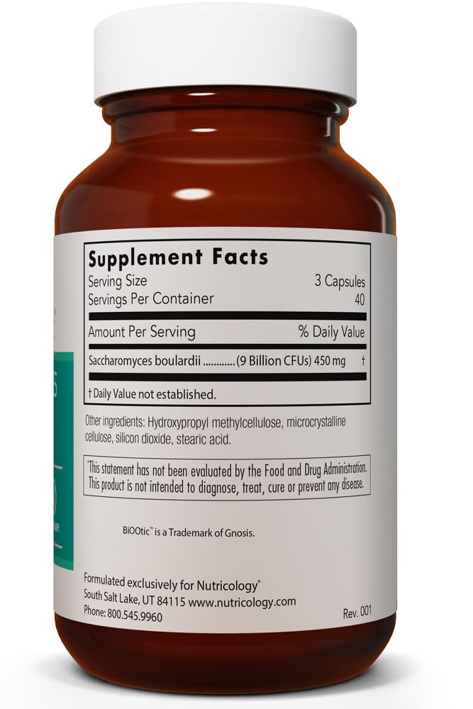 Allergy Research Group Nutricology Restore-Biotic Saccharomyces Boulardii Capsules 120