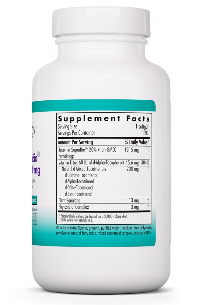 Allergy Research Group Nutricology Tocomin SupraBio Tocotrienols 200 mg Softgel 120 Count