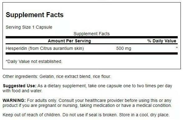 Swanson Hesperidin Citrus-Derived 180 Capsules