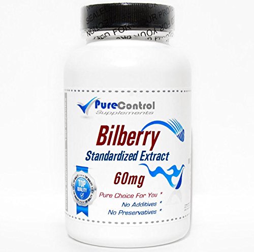PureControl Supplements Bilberry Standardized Extract 60mg, 100 Capsules