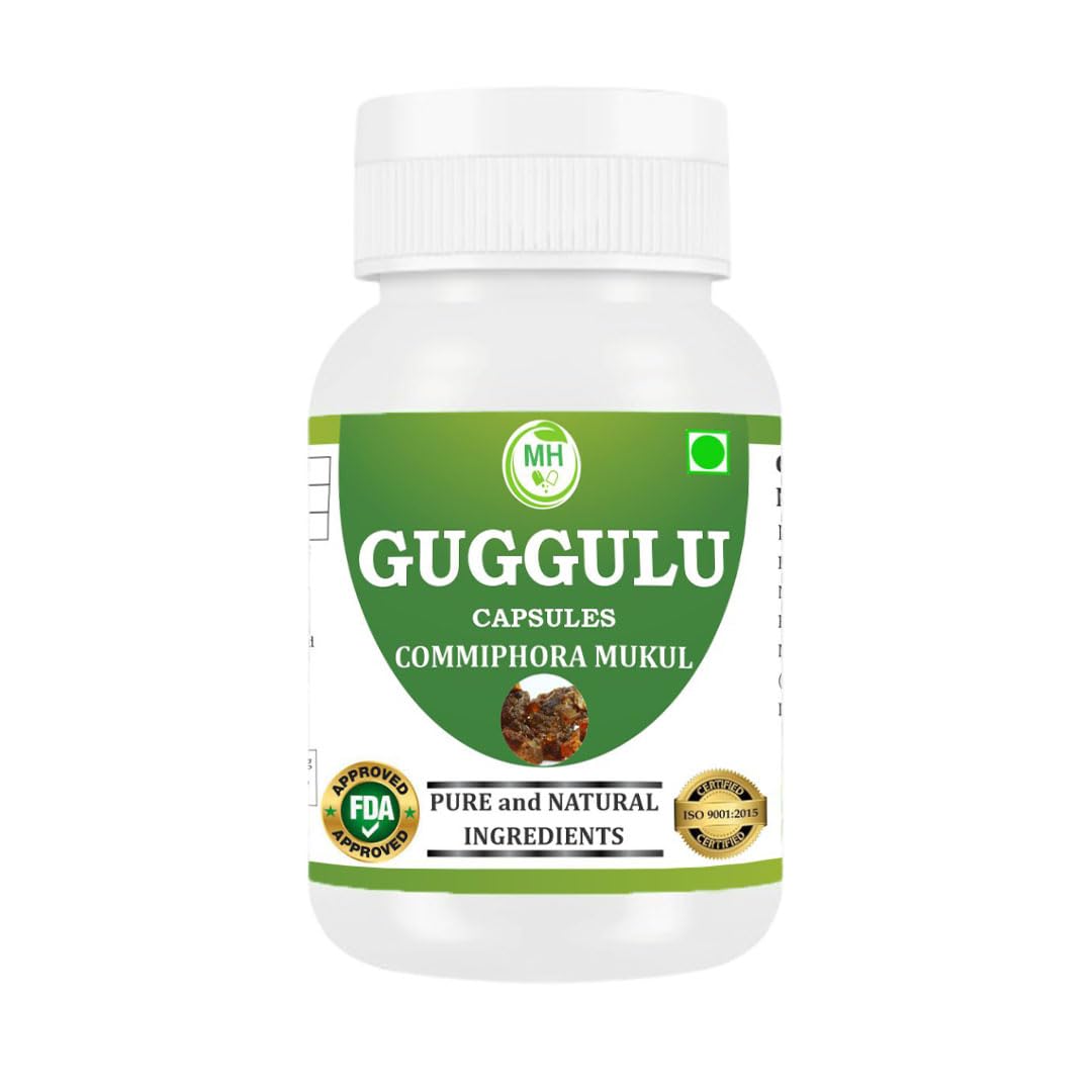 Morsan Healthcare Guggulu (Commiphora Mukul) Vegetarian Capsules, 120 Count