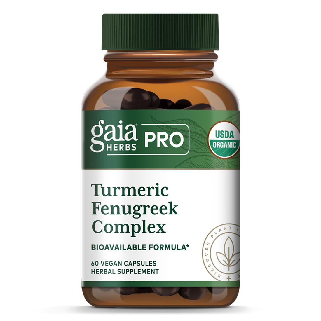 Gaia Herbs PRO Turmeric Fenugreek Complex Capsules 60 Count