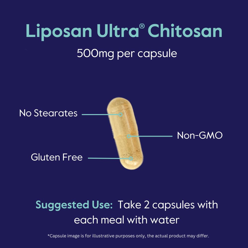 BESTVITE Liposan Ultra Chitosan 500mg Capsules, 240 Count