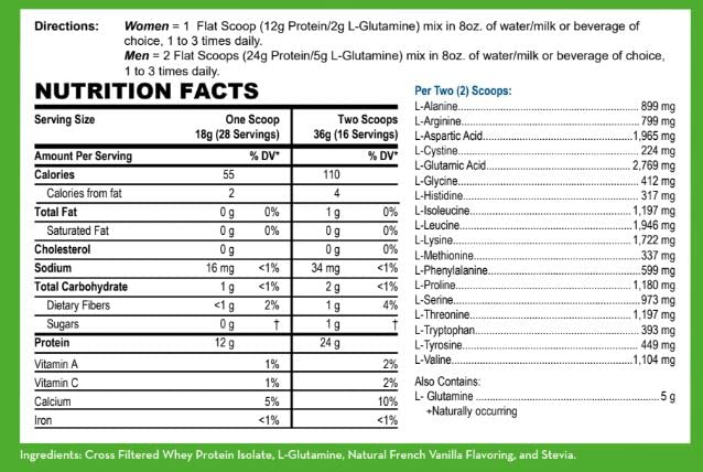 LifeSource Vitamins Grass-Fed Whey Isolate French Vanilla Powder 17.5 oz