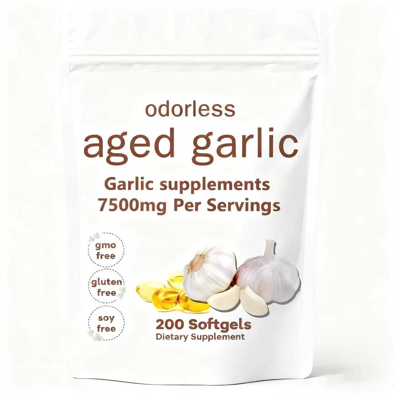 PKPPKP Nuvapure Aged Garlic Extract Odorless Softgels, 200 Softgels