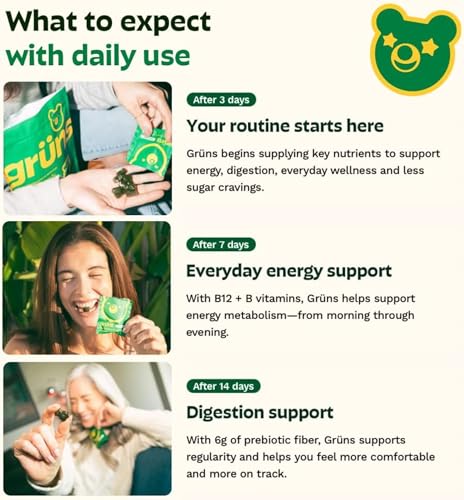 Grüns Multivitamin Greens + Immunity 13-in-1 Gummies, Sugar Free, 56 Gummies