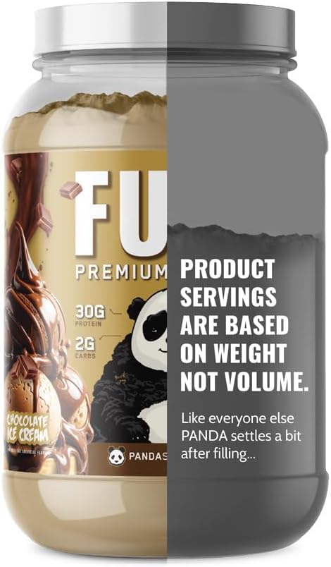 Underground Bio Labs Panda Fuel Premium Whey Protein Powder, 40 Servings, 2.5 lb, Chocolate Ice Cream flavor