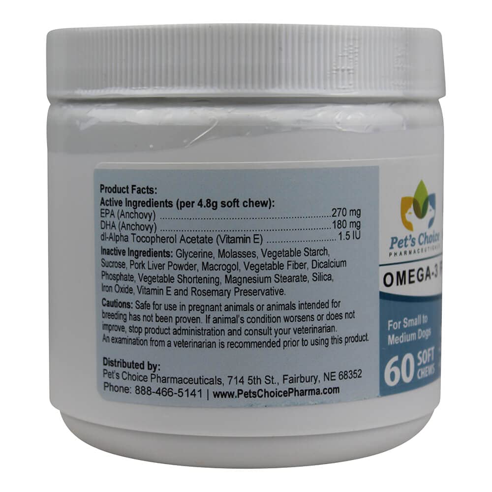 Pet's Choice Skin & Coat Omega 3 Soft Chews, 60 ct