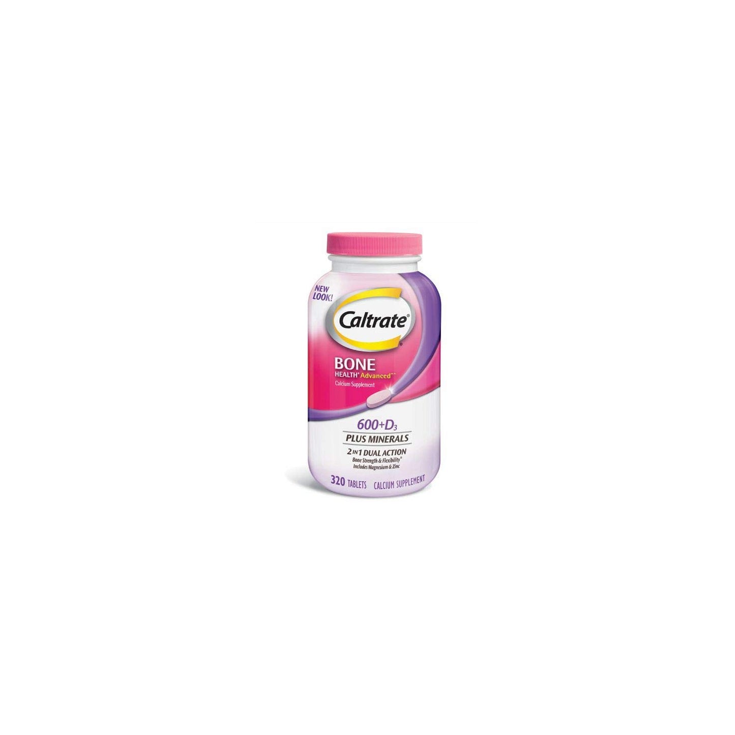 Caltrate 600mg + D3 with Minerals Tablet, 320 Count