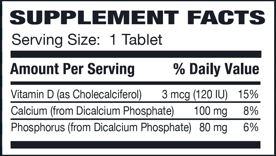 Rising Risacal-D Vitamin D3 & Calcium Supplement Tablet, 100 Tablets