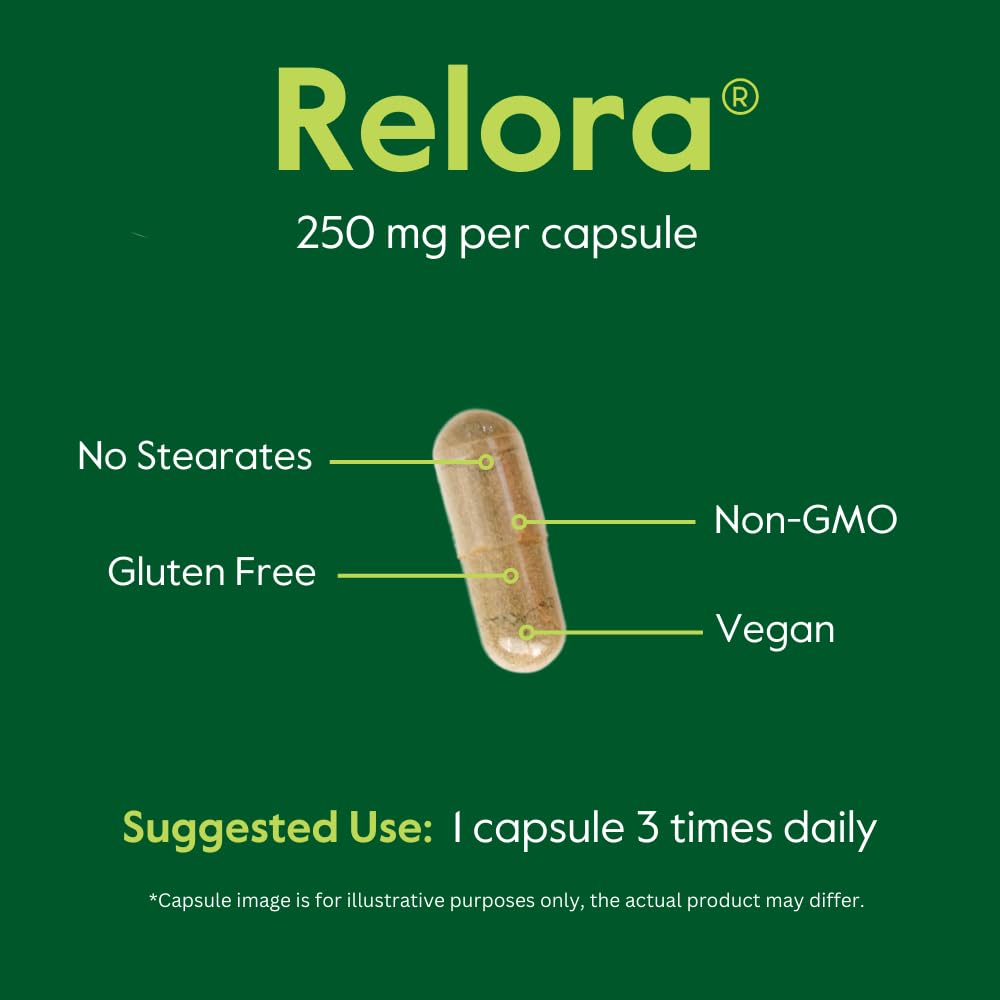 BESTVITE Filler-Free Relora 250mg Vegetarian Capsules, 240 Capsules