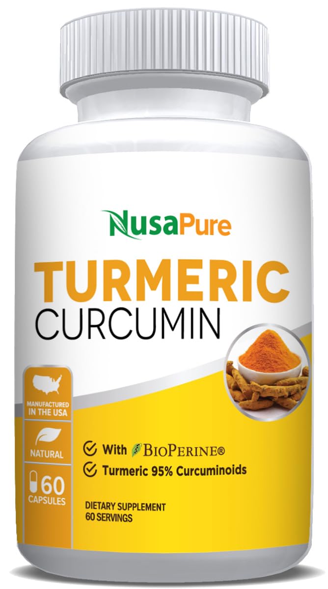 NusaPure Turmeric Curcumin Veggie Capsules 60 Capsules