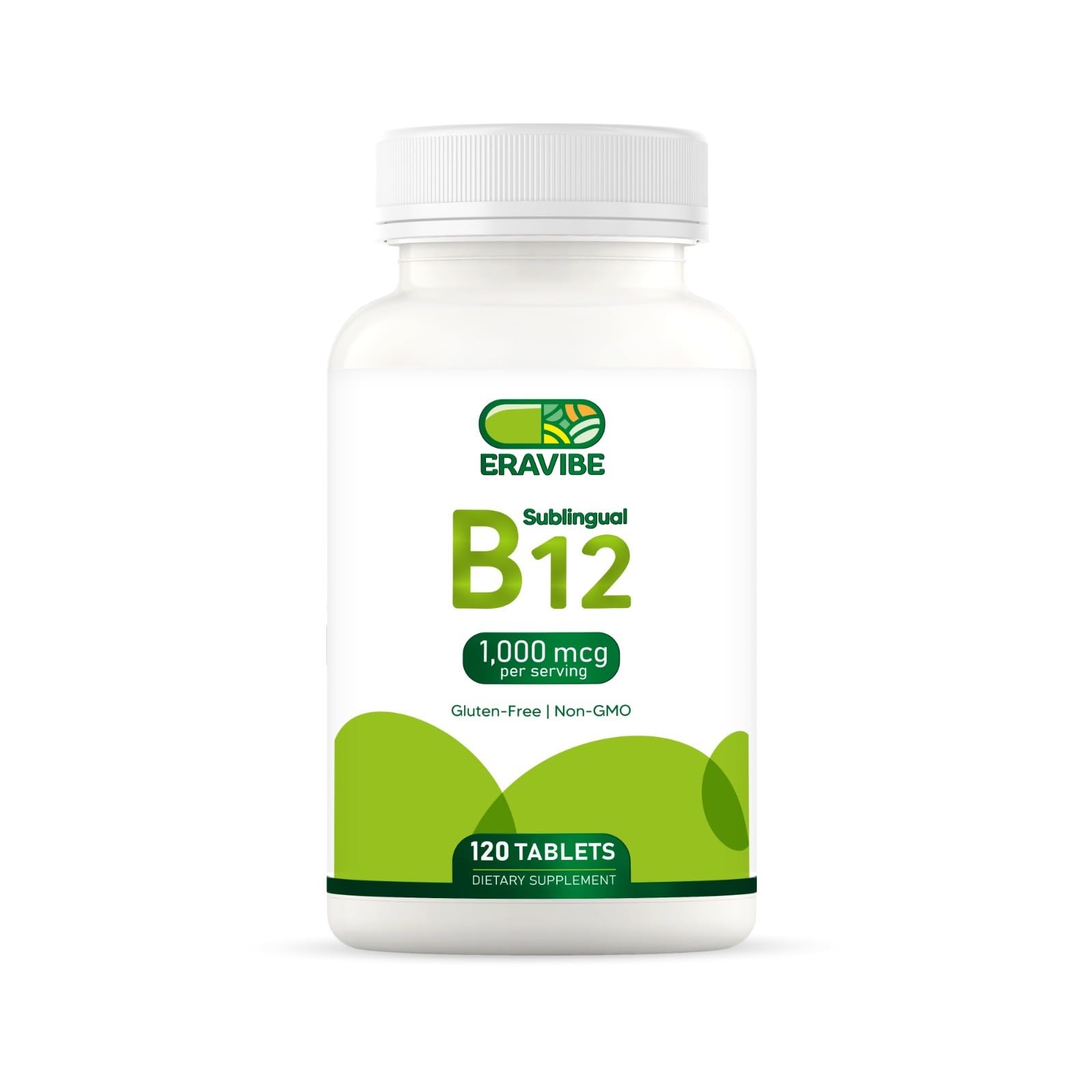 ERAVIBE Vitamin B12 1000 mcg Tablets, 120 Count