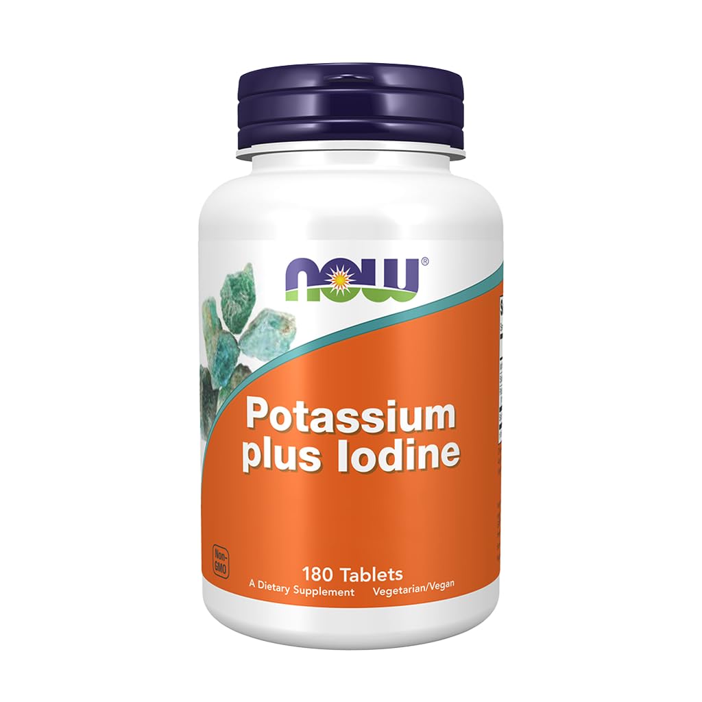 NOW Foods Potassium Plus Iodine Capsules 180