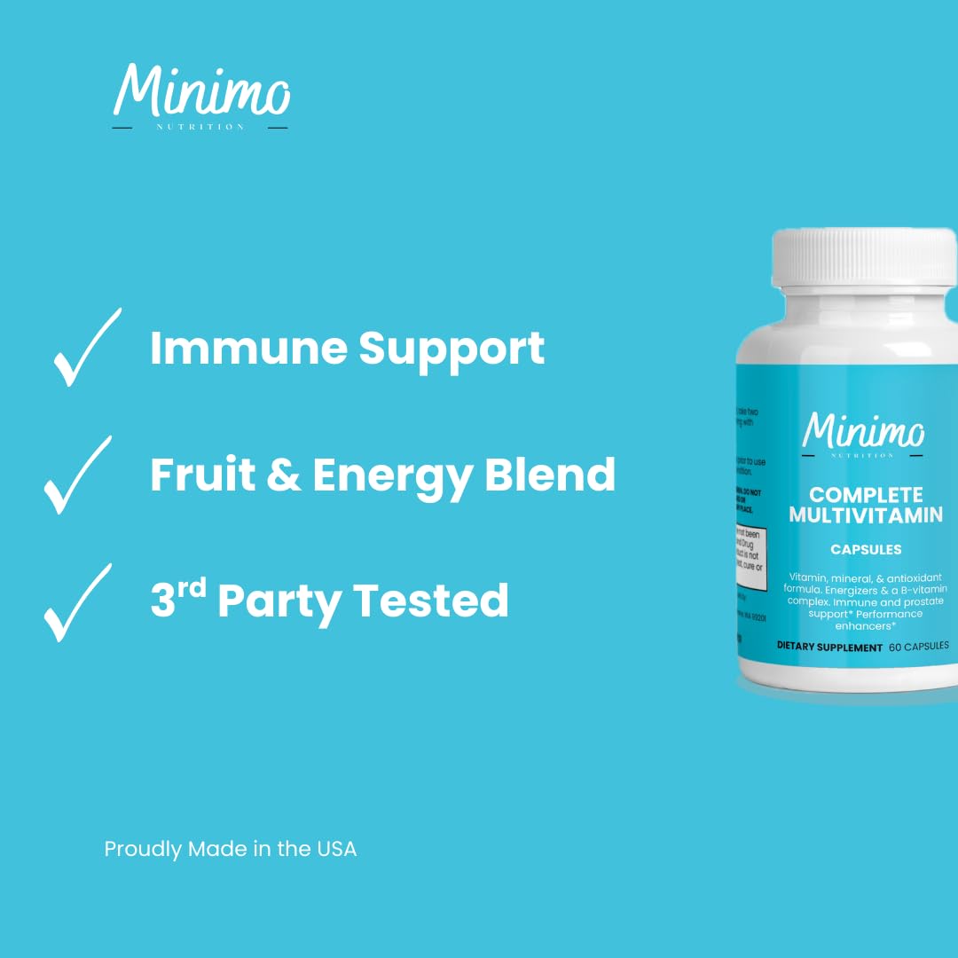 Minimo Nutrition Complete Multivitamin + Immunity Boost Capsule, 60 Capsules