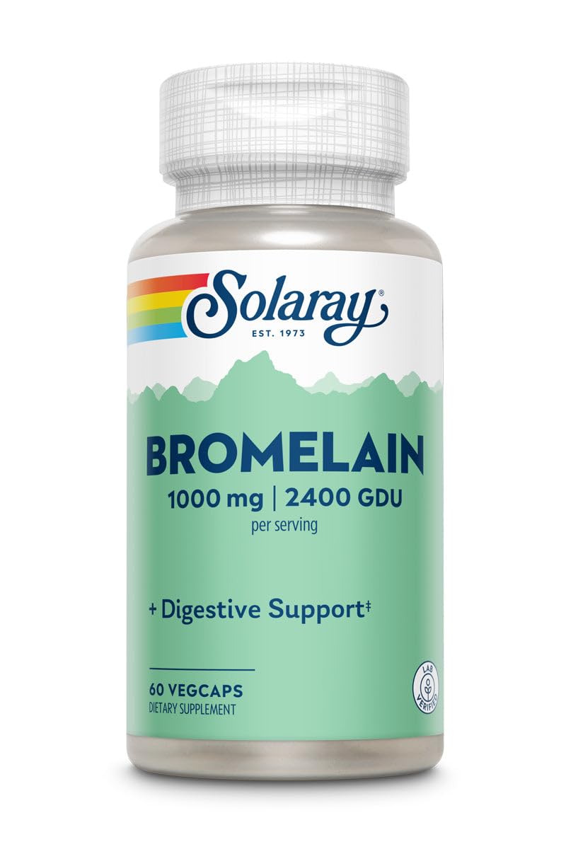 Solaray Bromelain Extra Strength 500 mg Capsule, 60 Capsules