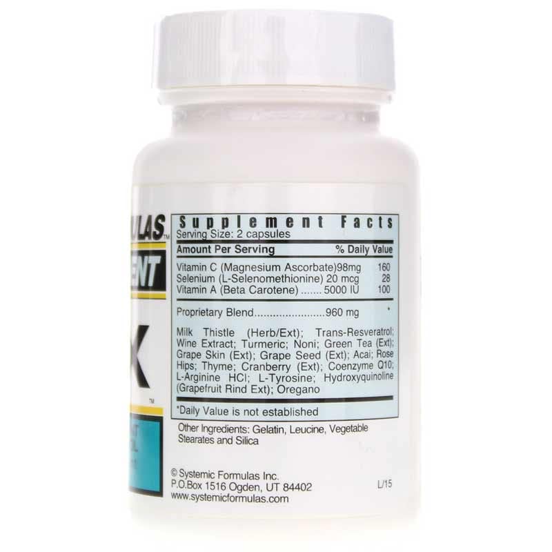 Systemic Formulas ROX Super Antioxidant with Resveratrol, 60 Capsules