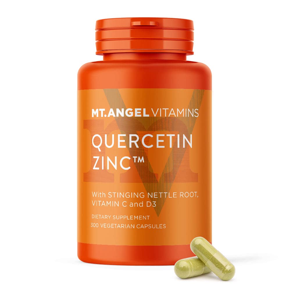 Mt. Angel Vitamins Zinc Quercetin with Bromelain Supplement – Immune Support & Respiratory Health, Capsules, 300 Count