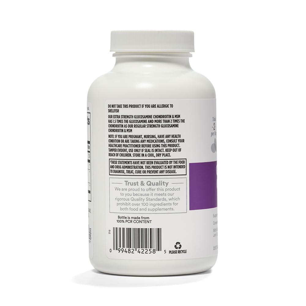 365 by Whole Foods Market Extra-Strength Glucosamine Chondroitin and MSM Tablet 120 Count