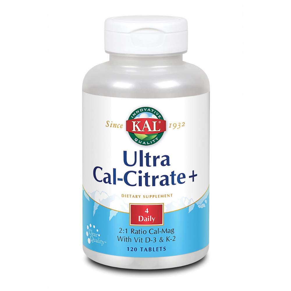 KAL Ultra Calcium Citrate Plus Tablets, 120 Count