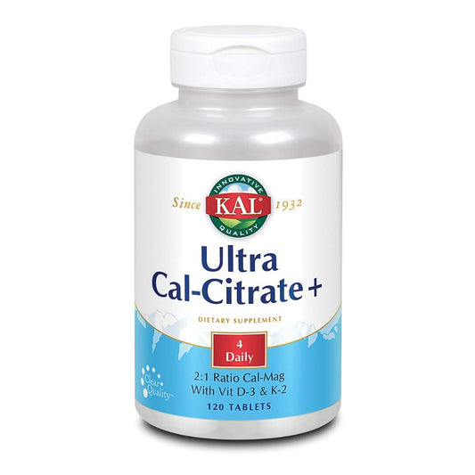 KAL Ultra Calcium Citrate Plus Tablets, 120 Count