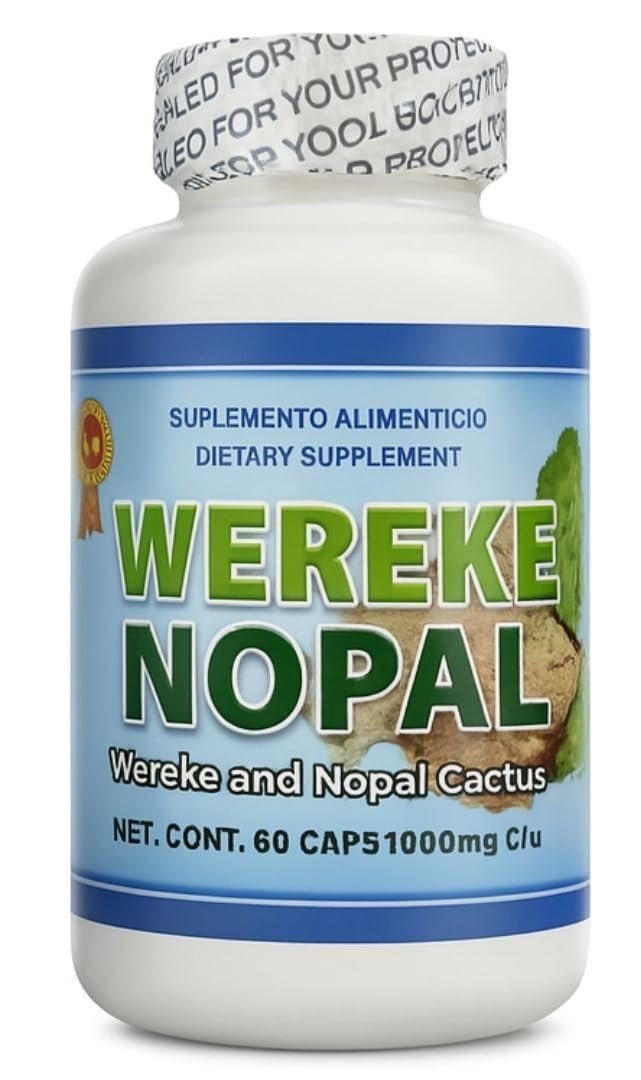 LO+NATURAL Wereke & Nopal Capsules, 60 Count, 1000 mg Each