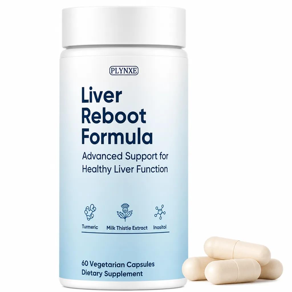 PLYNXE Liver Supplement Formula Milk Thistle Extract with Turmeric & Inositol Capsule, 60 Count