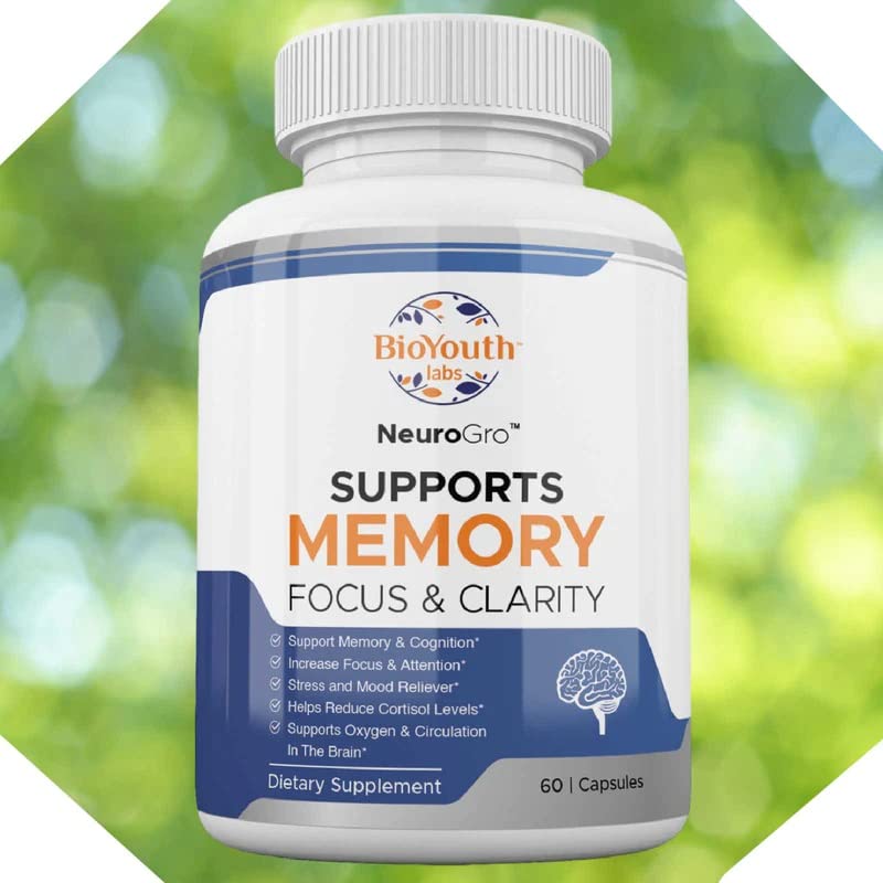 BioYouth Brain Health Supplements Capsules, 180 Count