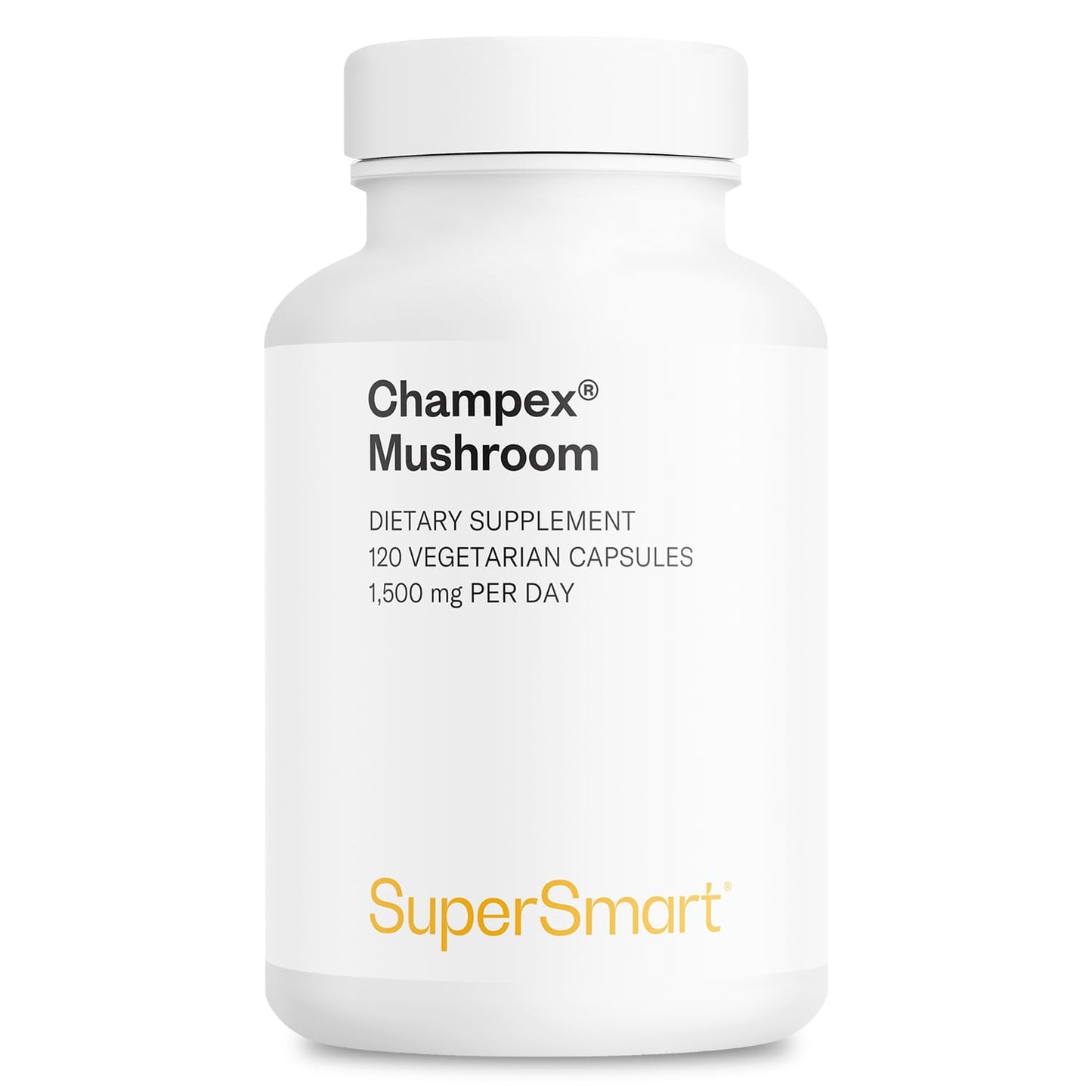 Supersmart Champex Mushroom (Agaricus Bisporus Extract) 1500 mg per Day - Capsules, 120 Vegetarian Capsules