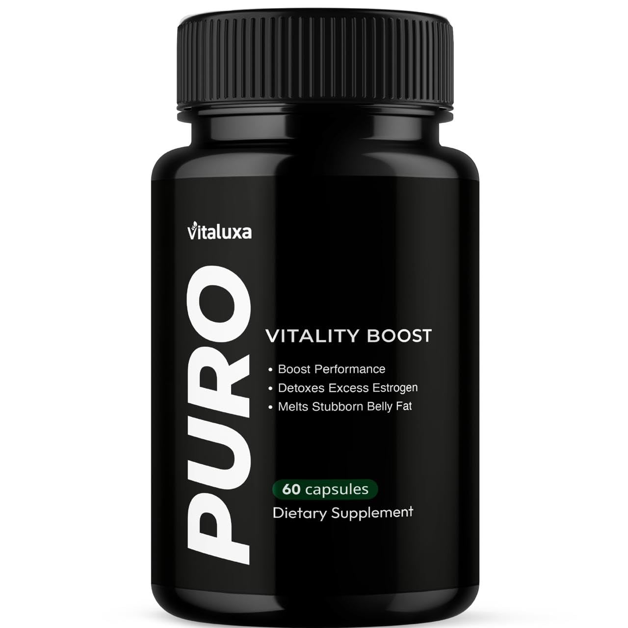Vitaluxa Puro Vitality Boost Premium Blend Supplement Maximum Strength Daily Natural Vitamins Booster Capsules, 60 Capsules