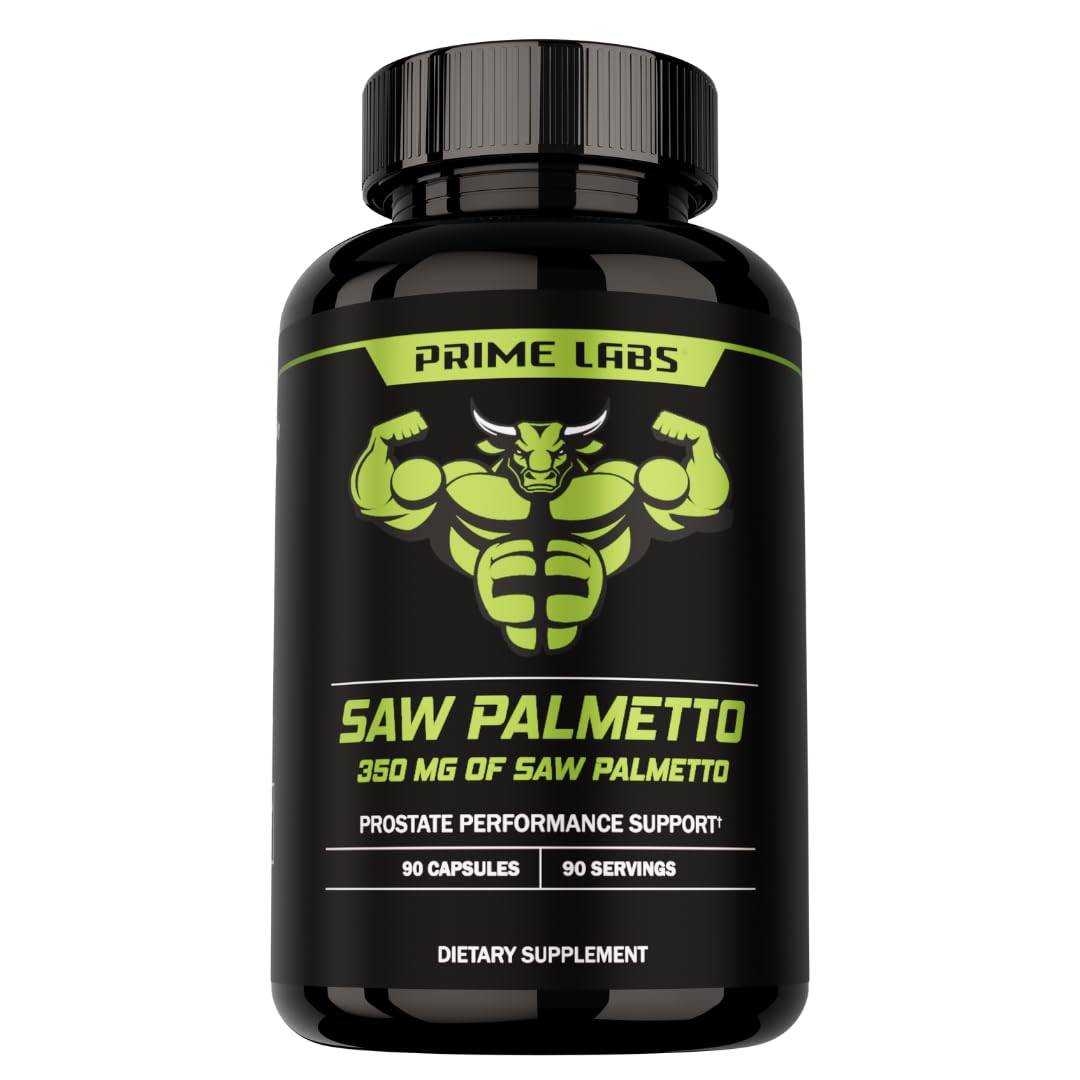 Prime Labs Saw Palmetto for Men 350 mg 20:1 Extract Capsules 90 Count