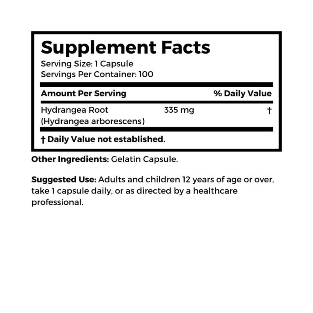 Dr Clark Store Hydrangea 335 mg Capsule 100 Count