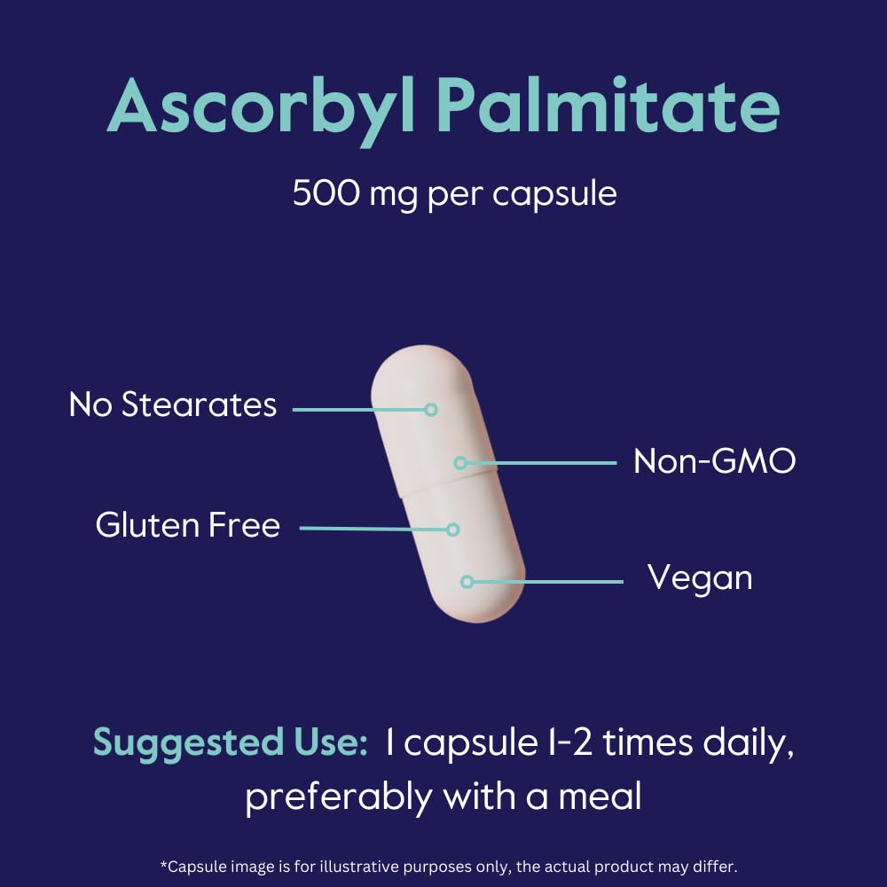 BESTVITE Ascorbyl Palmitate 500mg Capsule, 120 Capsules