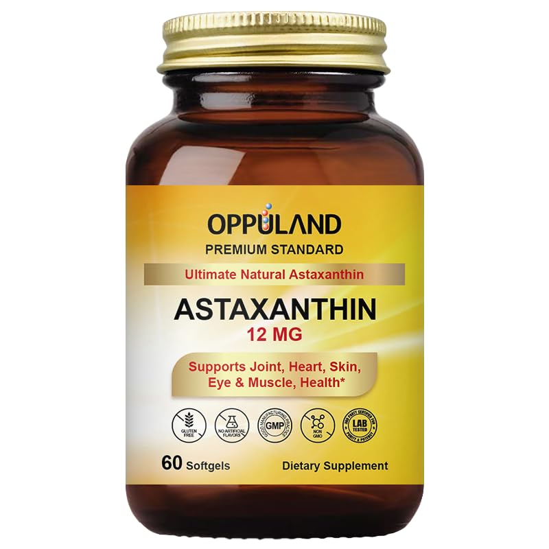 oppuland Astaxanthin 12mg Softgels 60 Count