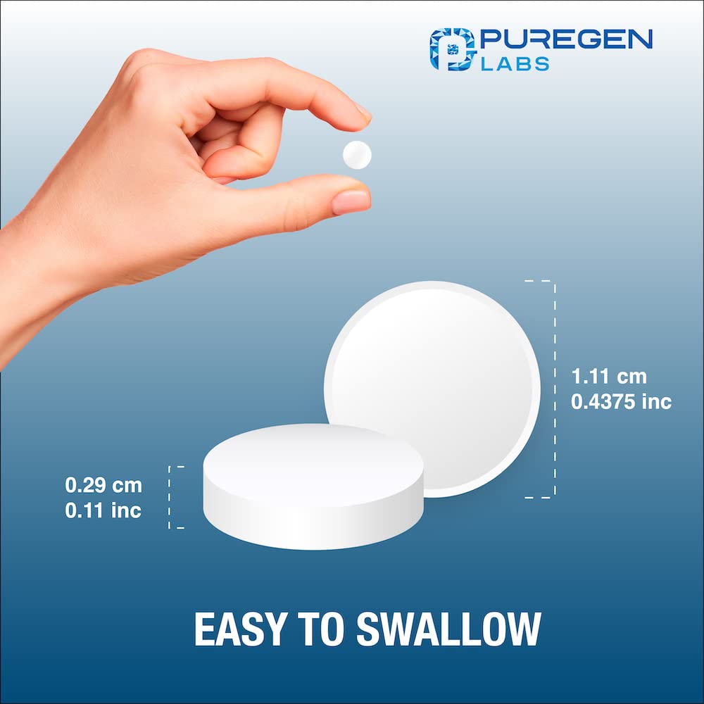 P Puregen Labs Magnesium 400mg High Potency Magnesium Oxide Tablet 360 Count