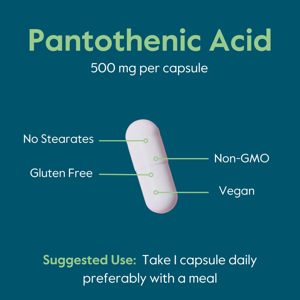 BESTVITE Pantothenic Acid 500mg Capsules 240