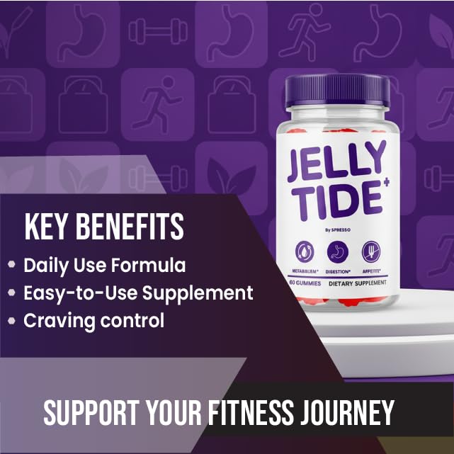 SPRESSO Jellytide Official Supplement Gummies for Wellness, 180 Gummies