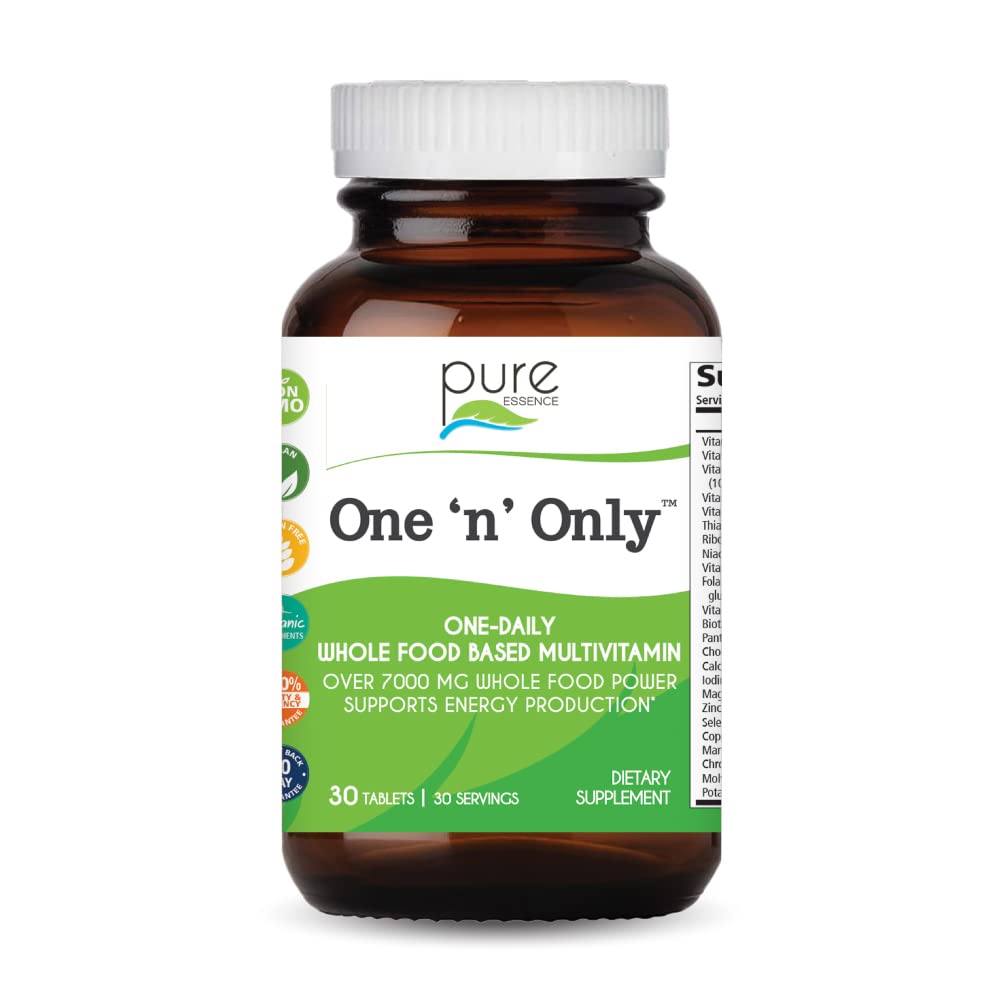 Pure Essence Labs One n Only Whole Food Multivitamin Tablets, 30 Tablets