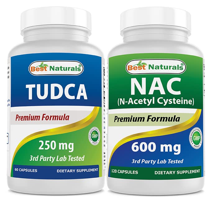 Best Naturals TUDCA 250mg & NAC 600 mg Capsules, 60 Capsules