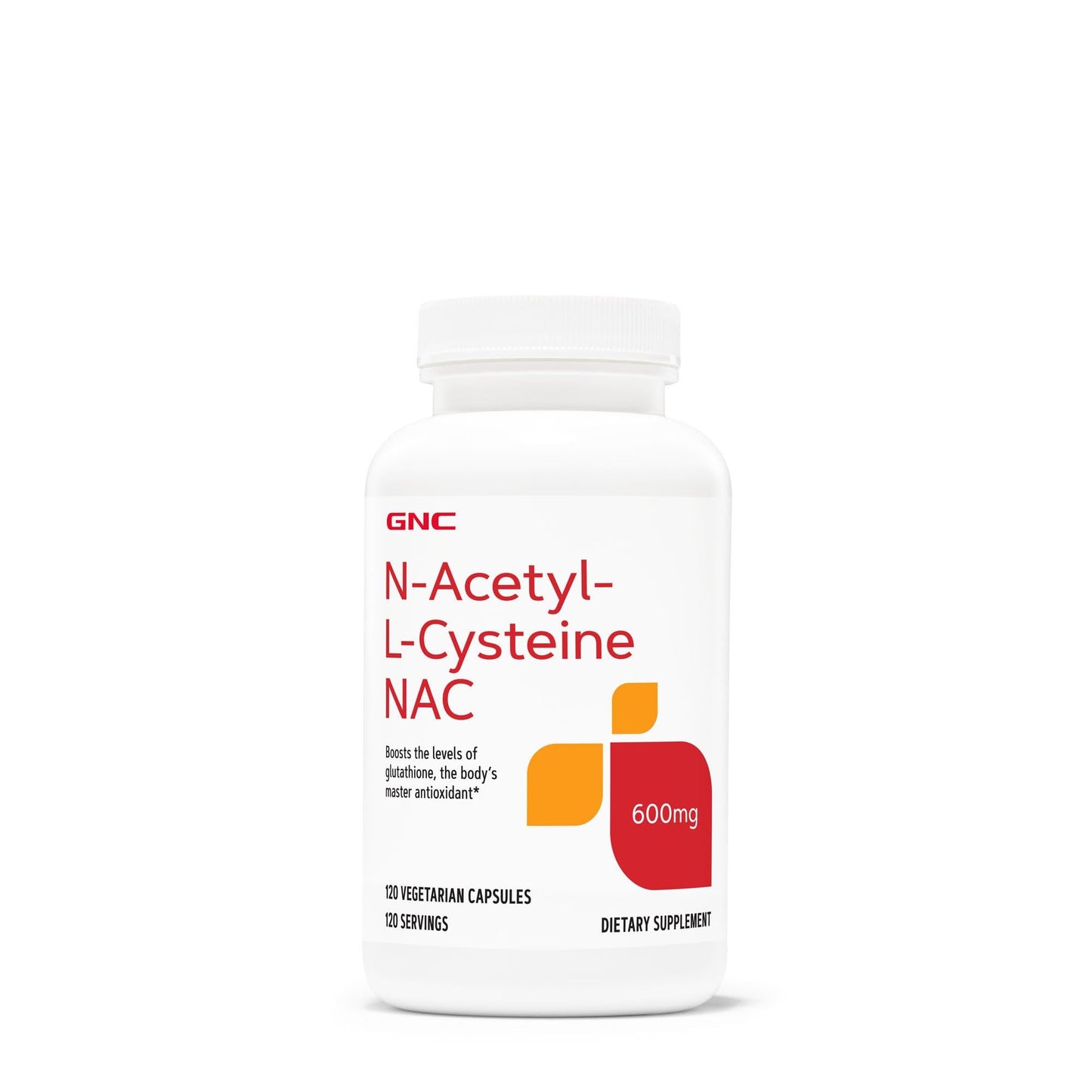 GNC N-Acetyl-L-Cysteine NAC 600mg Capsules, 120 Count