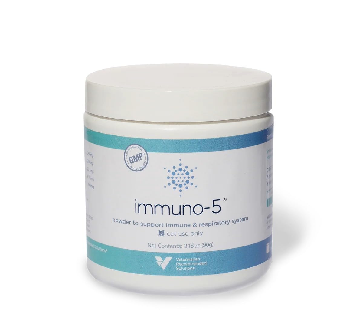 Veterinarian Recommended Solutions Immuno-5 Immune & Respiratory Support for Cats Powder 1