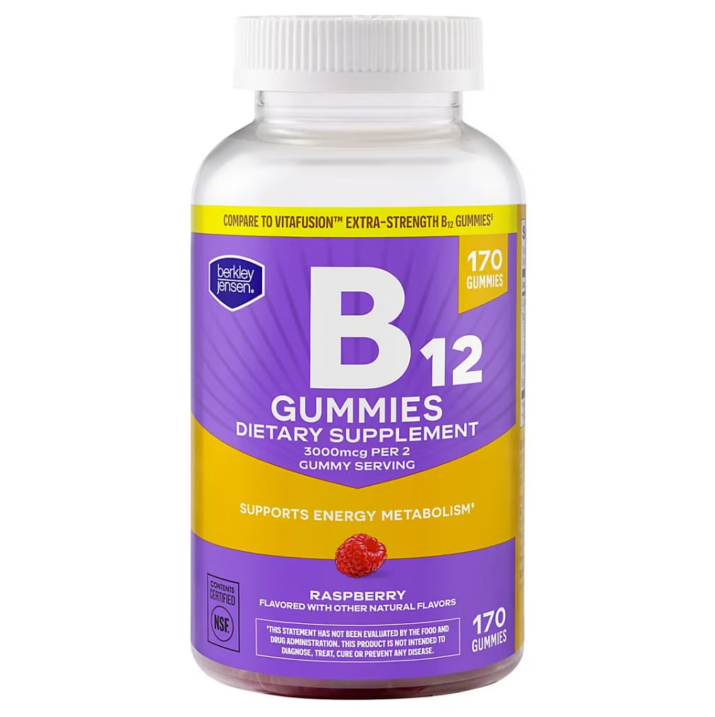 Berkley Jensen Vitamin B12 3,000mcg Gummies, 170 Count
