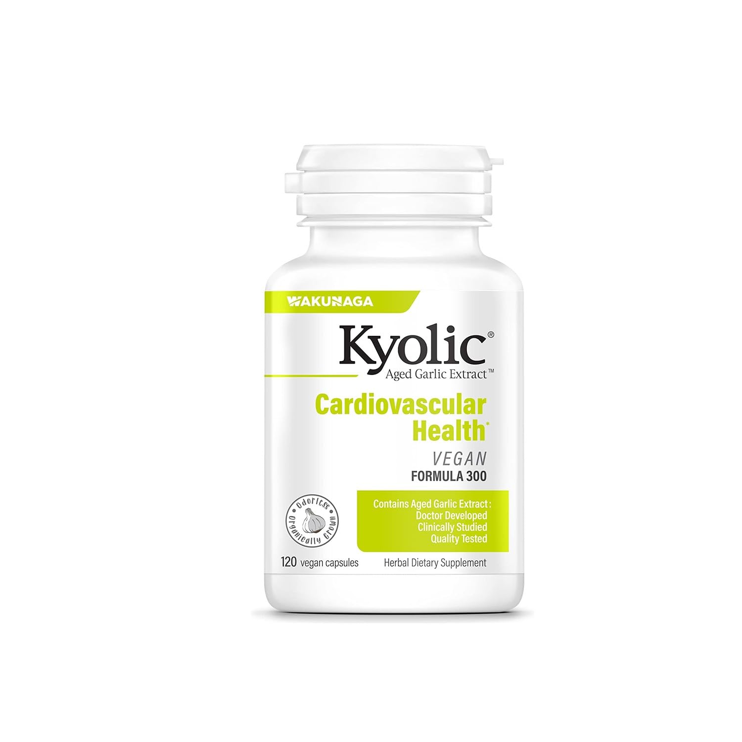 Kyolic Aged Garlic Extract Formula 300 Cardiovascular Health Vegan Capsule 120 Count
