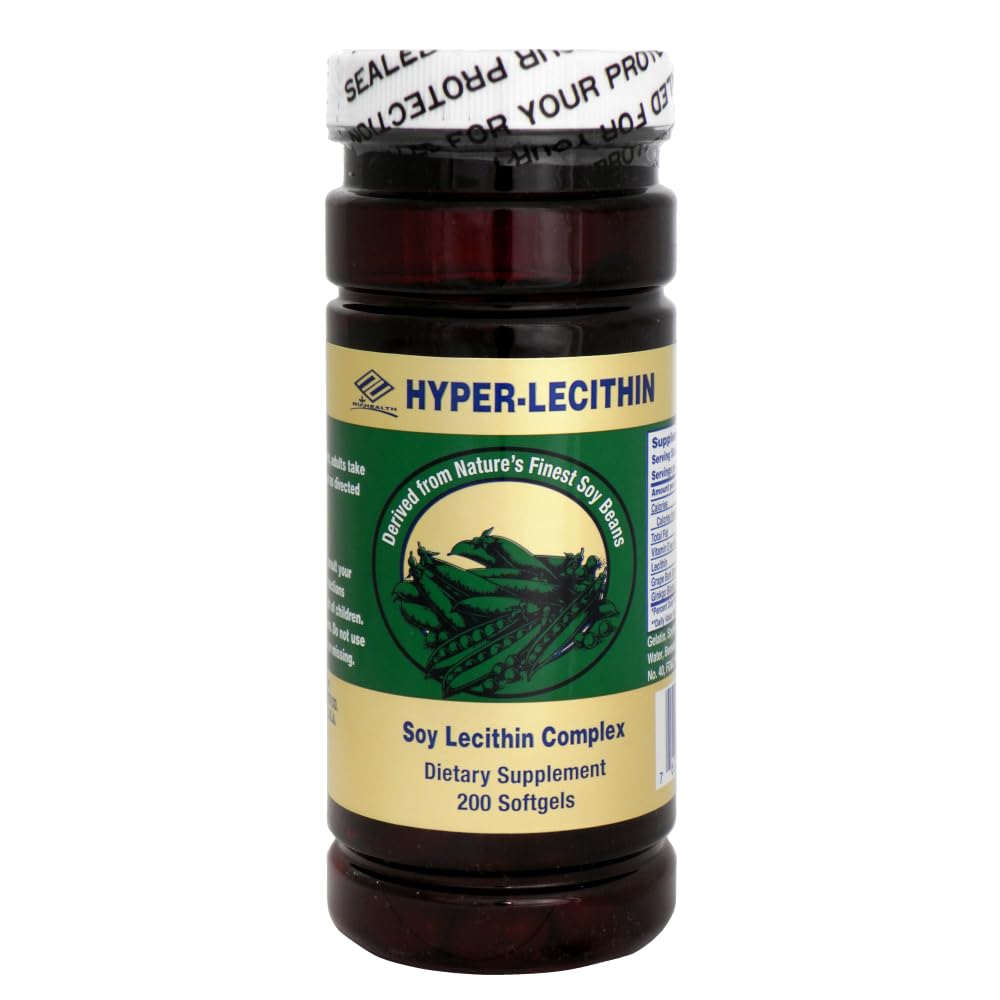 Nu-Health Hyper Lecithin, Soy Lecithin & Ginkgo Biloba Softgel 1 Count