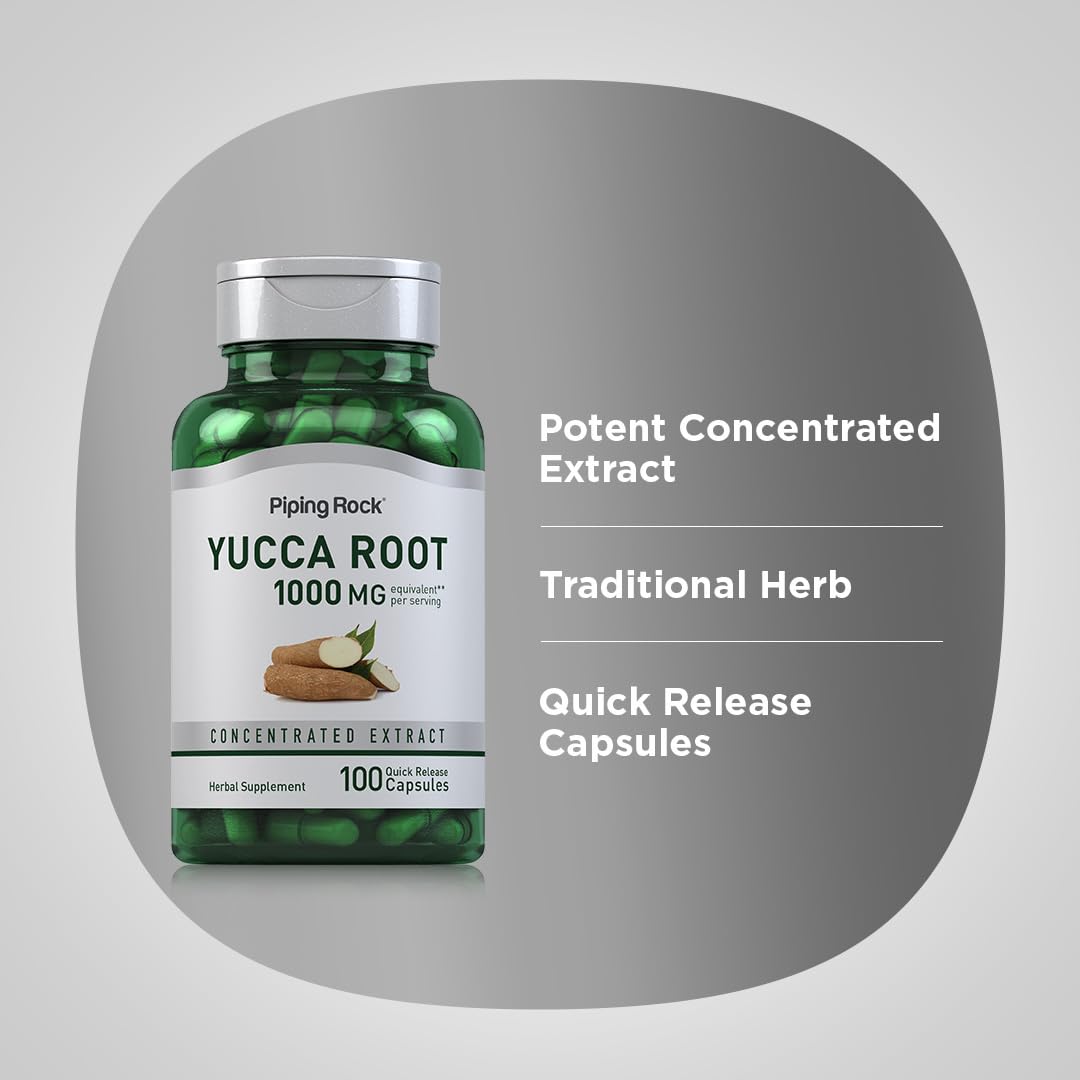 Piping Rock Yucca Root Supplement Capsule 100 Count