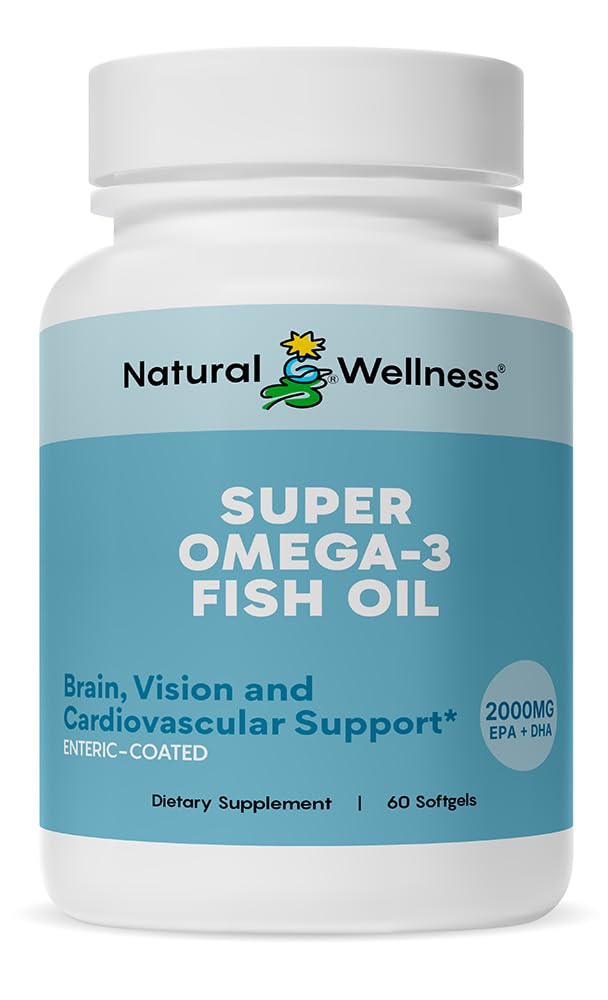 Natural Wellness Super Omega-3 Fish Oil Softgels 60 Count