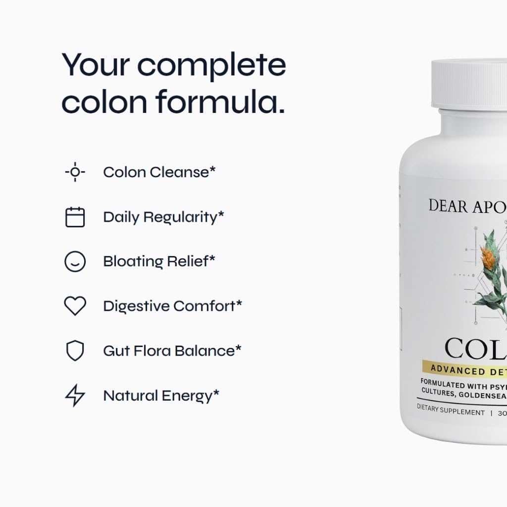 Dear Apothecary Colon+ Cleansing Supplement Capsule 60 Count