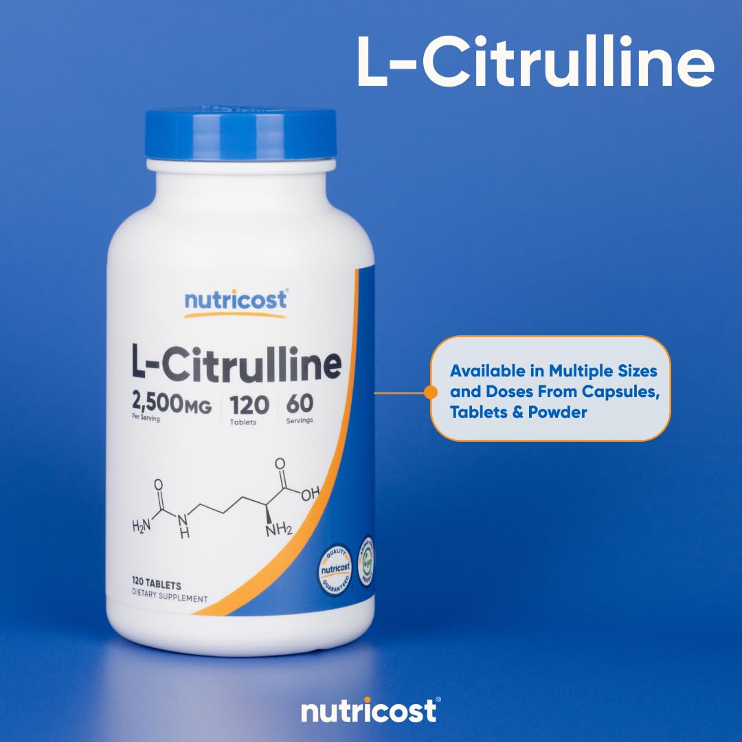 Nutricost L-Citrulline 2500mg Per Serving, 240 Tablets