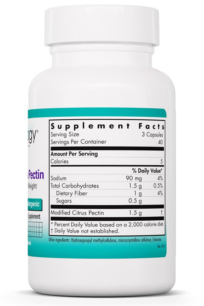 Allergy Research Group Nutricology Modified Citrus Pectin 120 Capsules